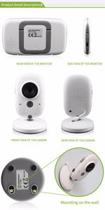 3.2 inch Wireless Video Color Baby Monitor High Resolution Baby Nanny Security Camera  Night Vision Temperature Monitoring